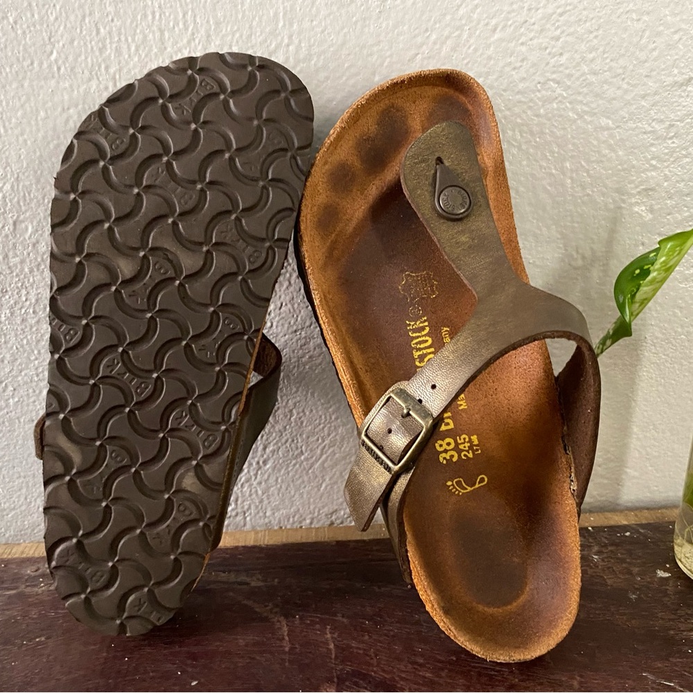Pre-owned Birkenstock Gizeh Sandal in Brown 38/7 Women’s